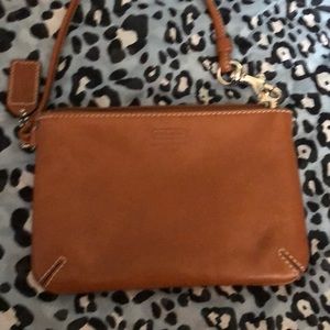 Coach Leather Tan Wristlet